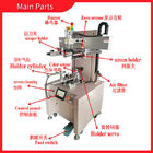220V 800x700x1700mm Bottle Screen Printing Machine Semi Automatic Servo Rotary