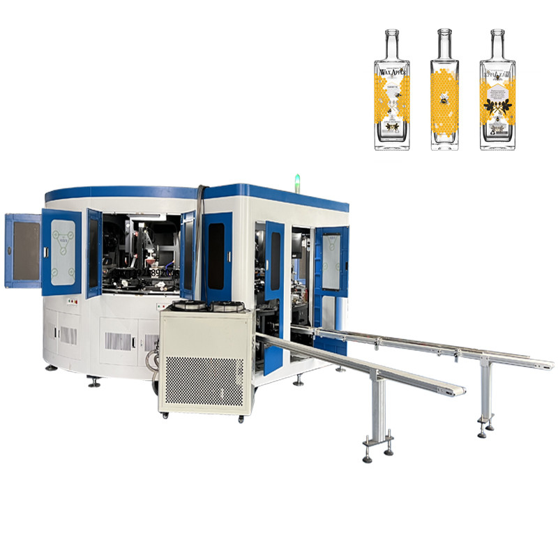 3-8 Color Automatic Glass Bottle Screen Printing Machine CNC Servo Printer