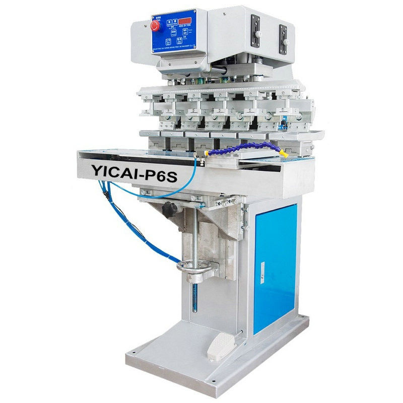 auto Drying 6bar Ink Pad Printing Machine 6 Color Printer 1300x1000x1400mm