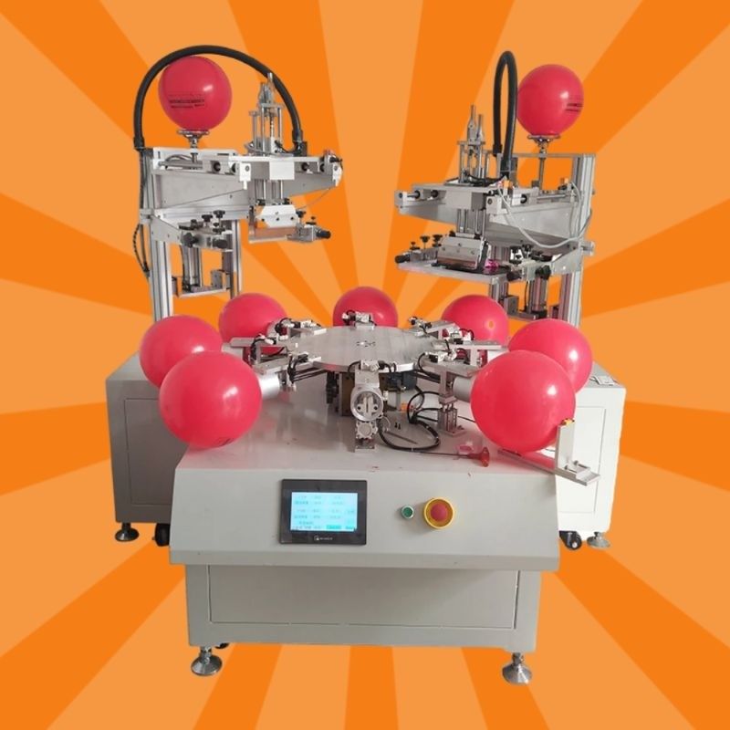 2 Color Balloon Flat Screen Printing Machine 800P/H Adopt Taiwan Motor