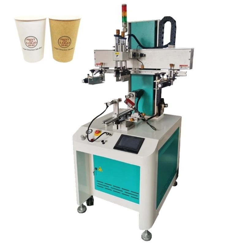 Muliticolor Servo Cylinder Screen Printer For Paper Bowl