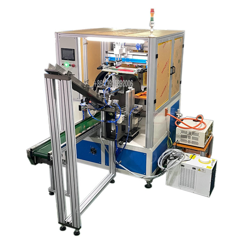 HY400AUC automatic multi color plastic cups screen printing machine 3000P/H hiahg speed UVLED printer